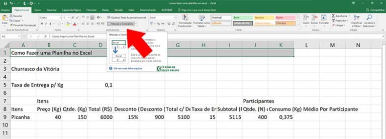 Como Criar Uma Planilha No Excel Passo A Passo Cursos De Excel Online