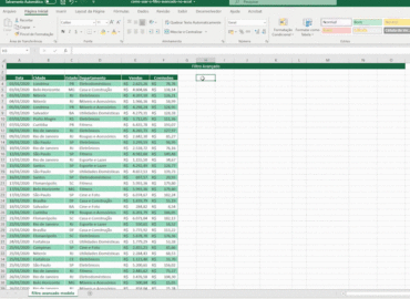 Como fazer filtro avançado no Excel
